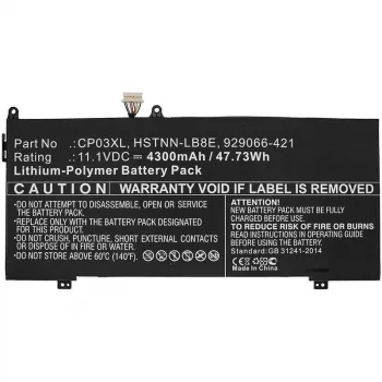 Aku CoreParts MBXHP-BA0176 HP Spectre x360 13-ae010ca jaoks