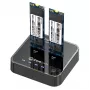 CoreParts MS-CLONER-NVME salvestusseadme dokkimisjaam USB 3.2 Gen 2 (3.1 Gen 2) USB-C Must