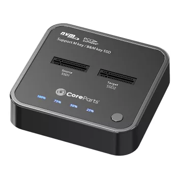CoreParts MS-CLONER-NVME salvestusseadme dokkimisjaam USB 3.2 Gen 2 (3.1 Gen 2) USB-C Must