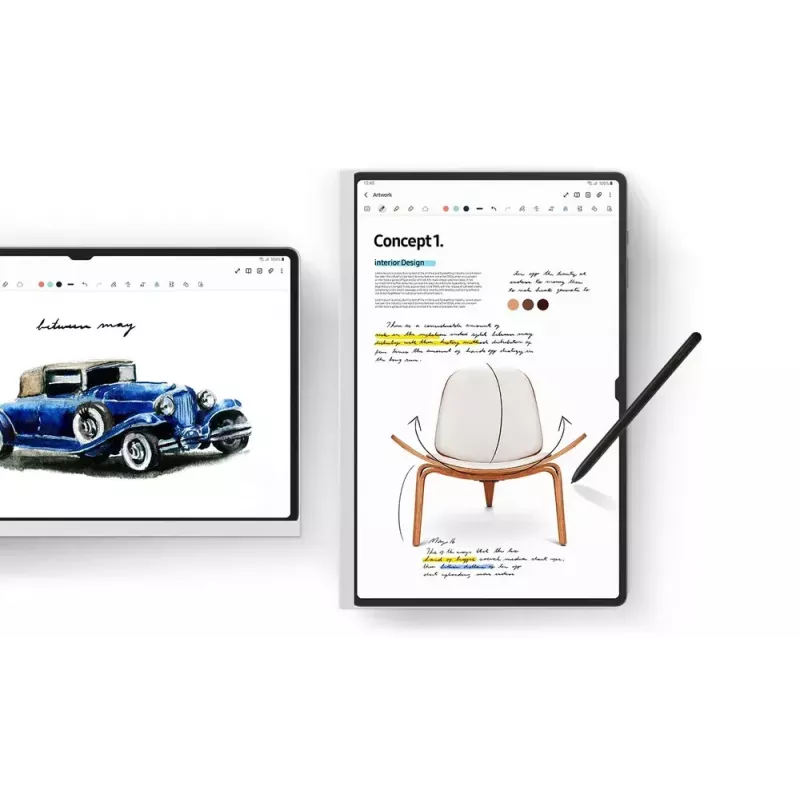 Paberitaoline ekraanikaitse Samsung Galaxy Tab S9 Ultra jaoks — 14,6 tolli (EF-ZX912PWEGWW), valge, 1 tk