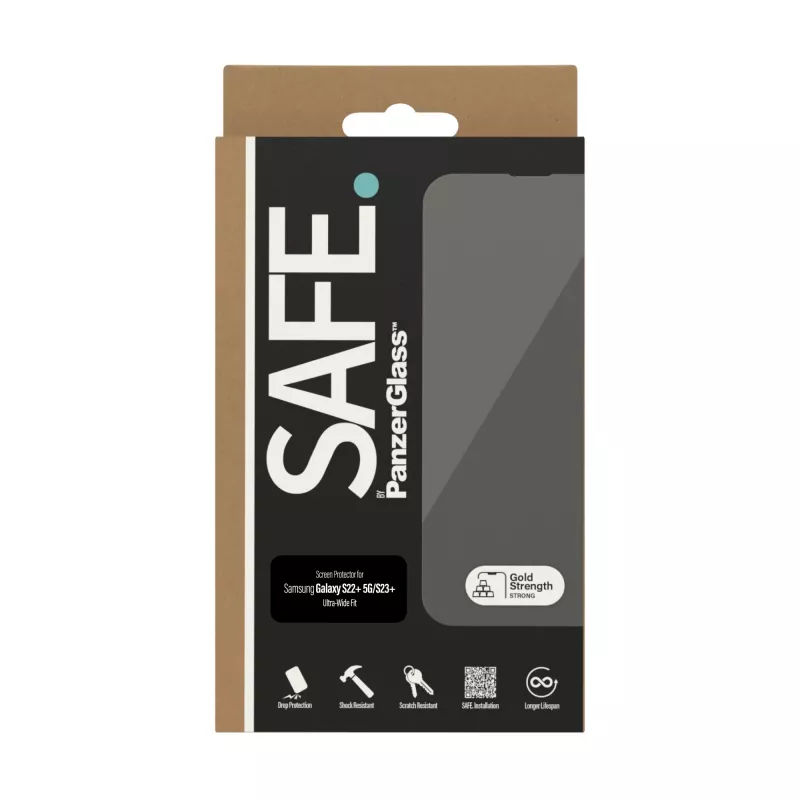 Ekraanikaitse PanzerGlass SAFE. by ® Samsung Galaxy S22 Plus S23 Plus Ultra-Wide Fit kriimustuskindel löögikindel