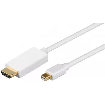 Microconnect MDPHDMI3 videokaabli adapter 3 m Mini DisplayPort HDMI Valge