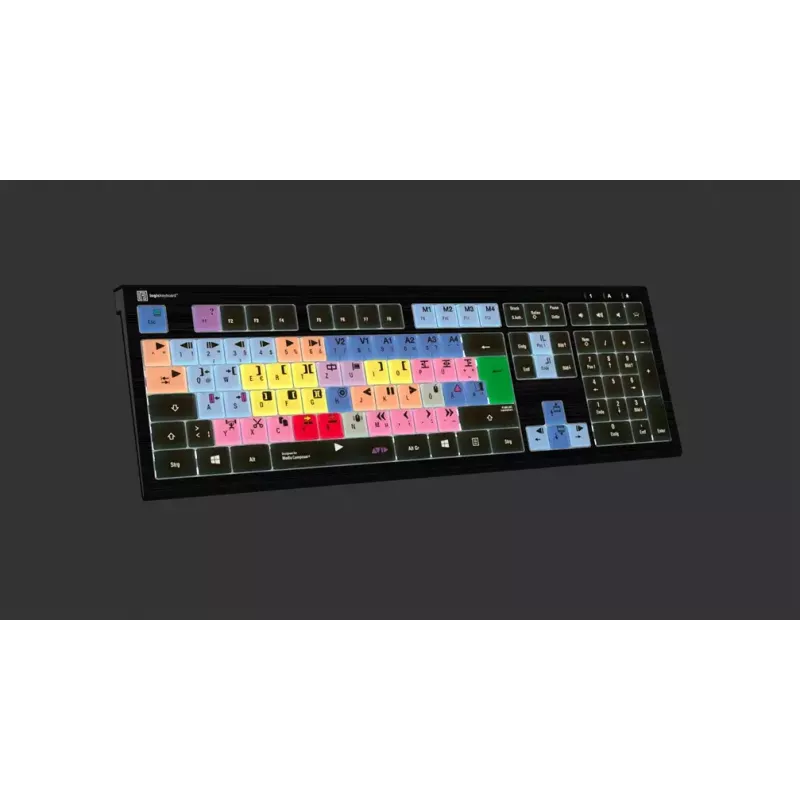 Logickeyboard Avid Media Composer ASTRA 2 taustvalgustusega klaviatuur sülearvutile Saksa (LKB-MCOM4-A2PC-DE)