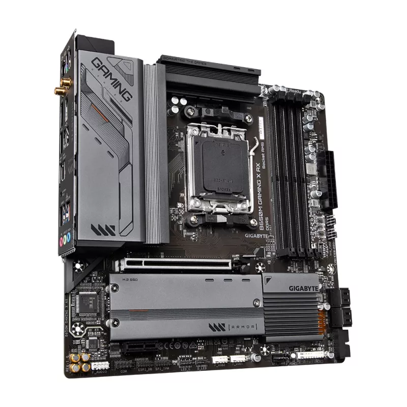 Emaplaat GIGABYTE B650M GAMING X AX — AMD B650, Socket AM5, Micro ATX, DDR5, 4 DIMM, 2x M.2, Wi‑Fi 6E, 2.5GbE