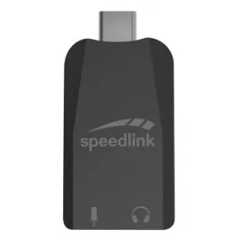 USB väline heliadapter Speedlink VIGO USB — USB liides, 3,5 mm kõrvaklappide pesa, must, 8 g