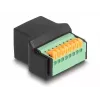 DeLOCK RJ45 emane klemmiploki adapter Must Roheline 1 tk