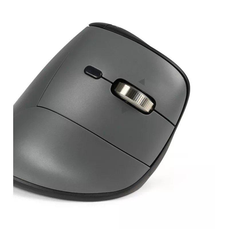 BakkerElkhuizen FastForward Pro hiir, paremakäeline, vertikaalne disain, optiline, RF juhtmevaba + Bluetooth + USB USB-C, 5000 DPI, must, hall