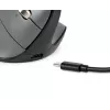 BakkerElkhuizen FastForward Pro hiir, paremakäeline, vertikaalne disain, optiline, RF juhtmevaba + Bluetooth + USB USB-C, 5000 DPI, must, hall