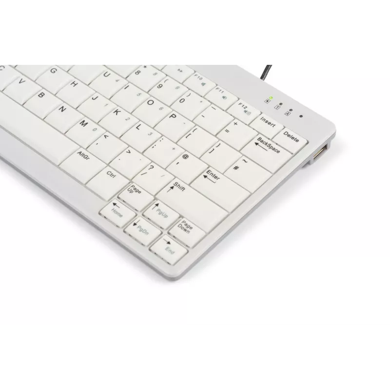 BakkerElkhuizen UltraBoard 950 V2 DE Qwertz, juhtmega, USB, lülitiga klahvid, QWERTZ, tumehall, helehall
