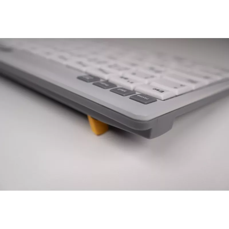 BakkerElkhuizen UltraBoard 950 V2 Wireless DE Qwertz, Tenkeyless (80 - 87%), Juhtmega ja juhtmeta, USB + Bluetooth, Käärkärlüliti, QWERTZ, Tumehall, Helehall