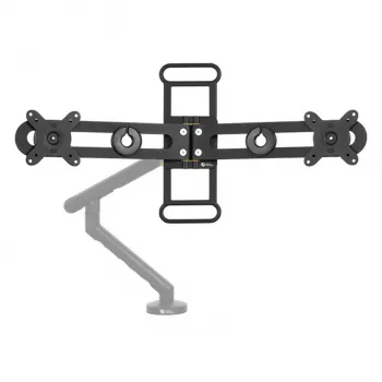 BakkerElkhuizen BE Universal Crossbar, 8 kg, 43.2 cm (17 tolli), 88.9 cm (35 tolli), 100 x 100 mm, kõrguse reguleerimine, must