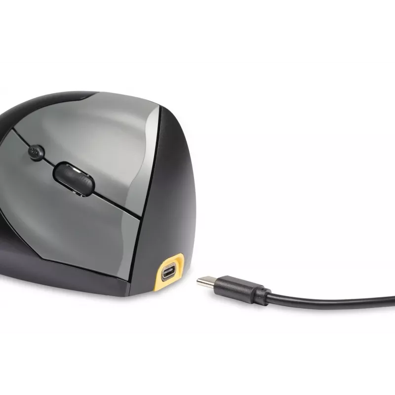 BakkerElkhuizen Handshake hiir Right, paremakäeline, vertikaalne disain, optiline, RF Wireless + Bluetooth + USB USB-C, 6400 DPI, must, hall