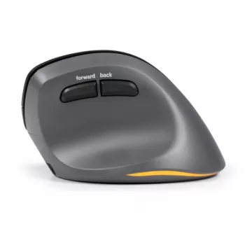 BakkerElkhuizen PRF Pro hiir Parem, Paremakäeline, Vertikaalne disain, Optiline, RF Juhtmevaba + Bluetooth + USB USB-C, 2400 DPI, Must, Hall