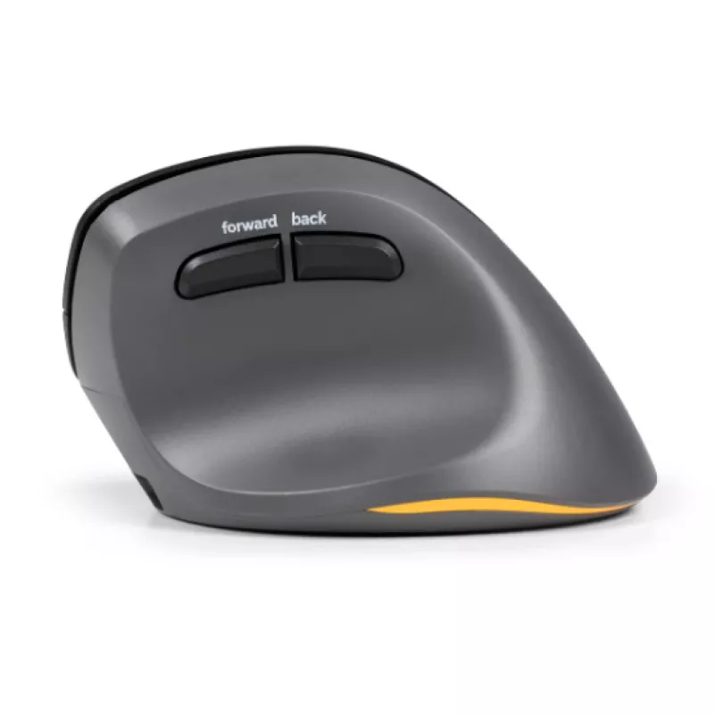 BakkerElkhuizen PRF Pro hiir Parem, Paremakäeline, Vertikaalne disain, Optiline, RF Juhtmevaba + Bluetooth + USB USB-C, 2400 DPI, Must, Hall