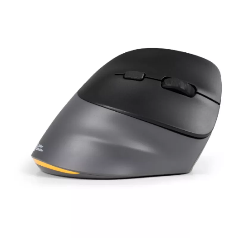 BakkerElkhuizen PRF Pro hiir Parem, Paremakäeline, Vertikaalne disain, Optiline, RF Juhtmevaba + Bluetooth + USB USB-C, 2400 DPI, Must, Hall