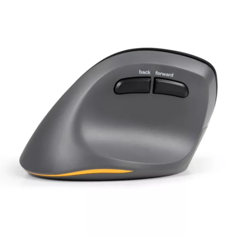 BakkerElkhuizen PRF Pro hiir Vasak, Vasakukäeline, Vertikaalne disain, Optiline, RF juhtmevaba + Bluetooth + USB USB-C, 2400 DPI, Must, Hall
