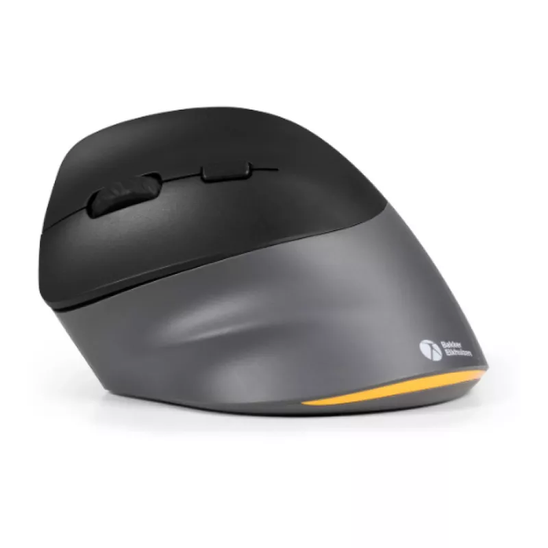 BakkerElkhuizen PRF Pro hiir Vasak, Vasakukäeline, Vertikaalne disain, Optiline, RF juhtmevaba + Bluetooth + USB USB-C, 2400 DPI, Must, Hall