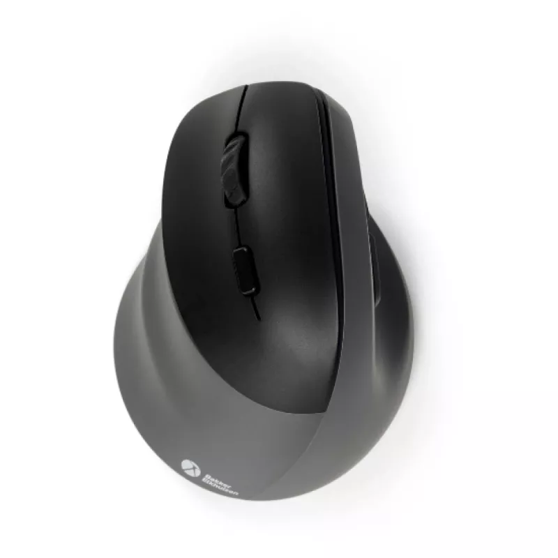 BakkerElkhuizen PRF Pro hiir Vasak, Vasakukäeline, Vertikaalne disain, Optiline, RF juhtmevaba + Bluetooth + USB USB-C, 2400 DPI, Must, Hall