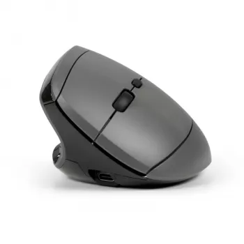 BakkerElkhuizen MidWay hiir vasakukäeline, vasakukäeline, vertikaalne disain, optiline, RF juhtmevaba + Bluetooth + USB USB-C, 2400 DPI, hall, must