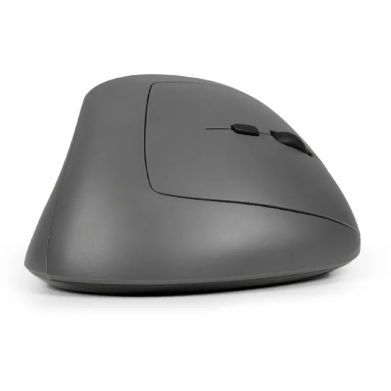 BakkerElkhuizen MidWay hiir Right, paremakäeline, vertikaalne disain, optiline, RF-juhtmevaba + Bluetooth + USB USB-C, 2400 DPI, hall, must