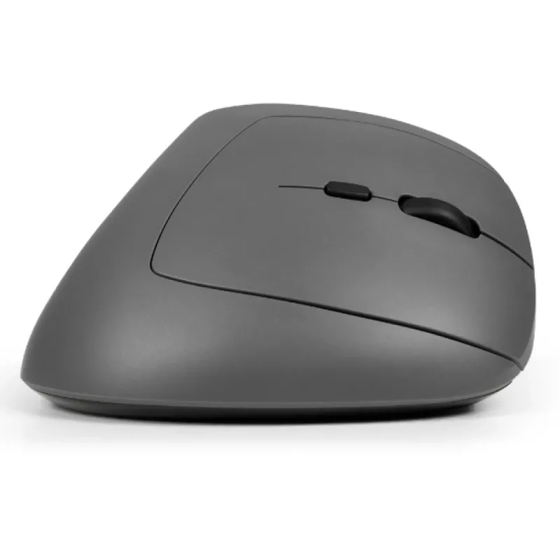 BakkerElkhuizen MidWay hiir Right, paremakäeline, vertikaalne disain, optiline, RF-juhtmevaba + Bluetooth + USB USB-C, 2400 DPI, hall, must
