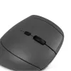BakkerElkhuizen MidWay hiir Right, paremakäeline, vertikaalne disain, optiline, RF-juhtmevaba + Bluetooth + USB USB-C, 2400 DPI, hall, must