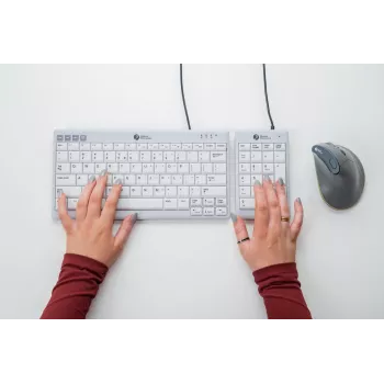 BakkerElkhuizen UltraBoard 955 V2 Numeric, USB, 22, Sülearvuti/PC, 1,5 m, Tumehall, Helehall