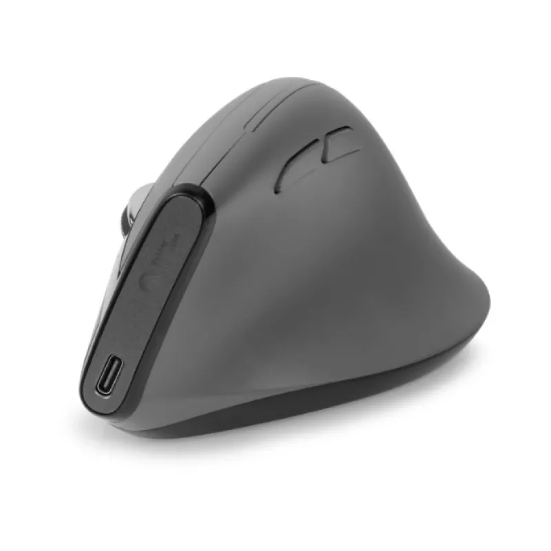 BakkerElkhuizen Grip Pro hiir, Paremakäeline, Vertikaalne disain, Optiline, RF-juhtmevaba, 2400 DPI, Hall, Must, Kollane