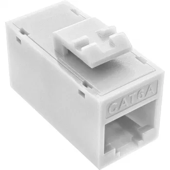 InLine Keystone RJ45 pistik/pesa, varjestamata, Cat.6A, 8 tk pakendis, valge