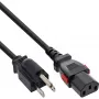 InLine 16951U toitekaabel Must 1 m IEC C13 NEMA 5-15P