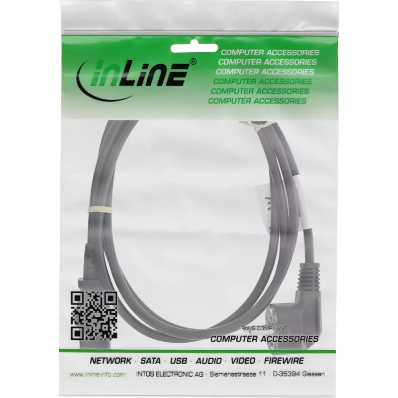 InLine 16953L toitekaabel Must 3 m IEC C13 CEE7/7