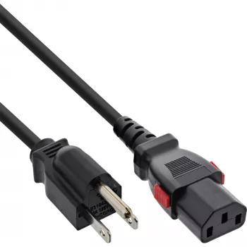 InLine 16953U toitekaabel Must 3 m IEC C13 NEMA 5-15P
