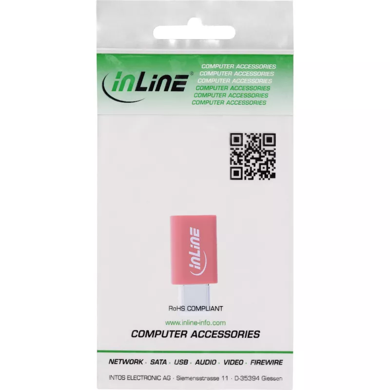 Kaabli soovahetaja InLine 31650 — USB-C USB-C-le, punane, 0,003 kg
