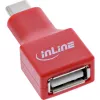 Kaabliüleminek InLine 31651 USB-C USB-A-le, USB 2.0, punane