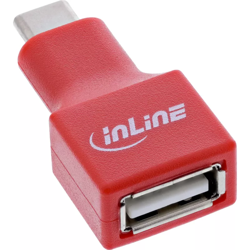Kaabliüleminek InLine 31651 USB-C USB-A-le, USB 2.0, punane