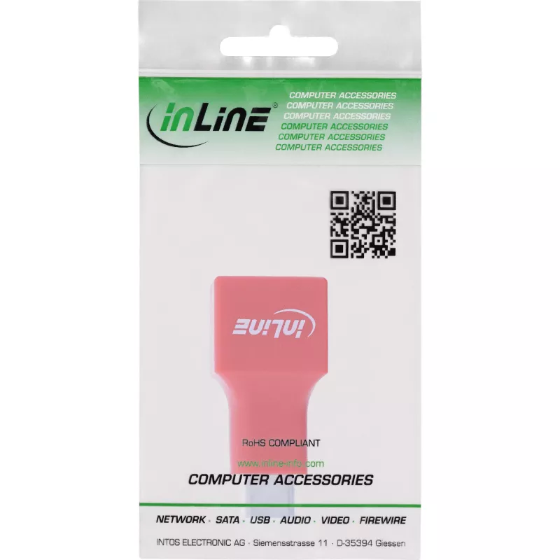 Kaabliüleminek InLine 31651 USB-C USB-A-le, USB 2.0, punane
