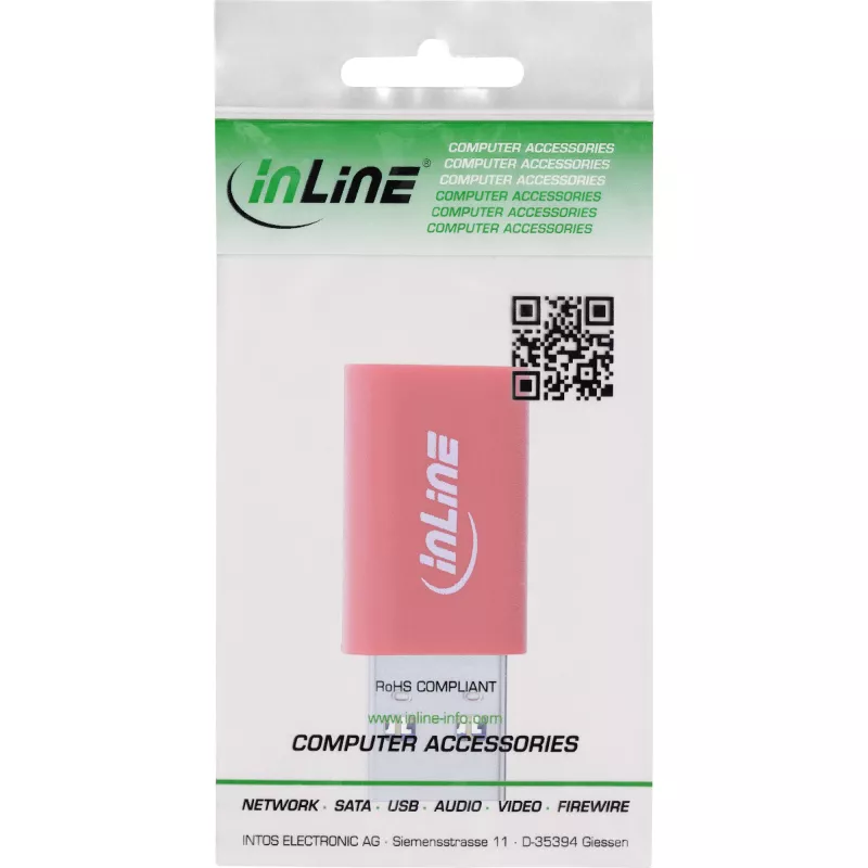 InLine 31652 soomuundur USB-A USB-C punane
