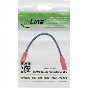 InLine USB-C soovahetuse adapter 31654, USB-C - USB-C, 0,2 m, punane