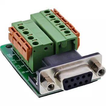 InLine 92501A juhtmepistik Klemmplokk / D-Sub 9 Must, Roheline