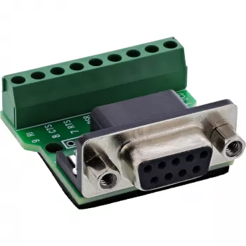 InLine 92501C juhtmepistik Klemmiplokk / D-Sub 9 Must, Roheline