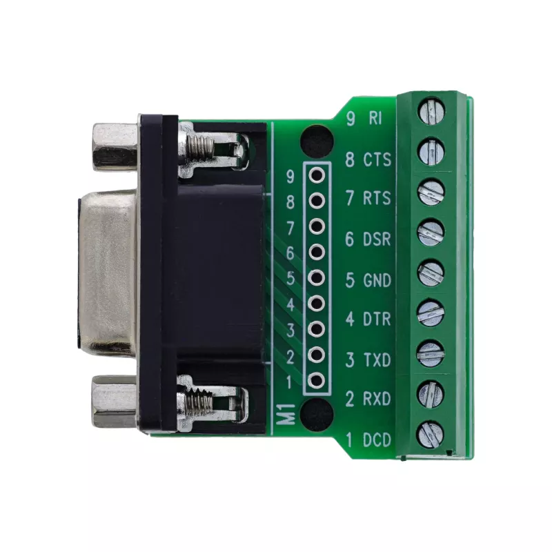 InLine 92501C juhtmepistik Klemmiplokk / D-Sub 9 Must, Roheline