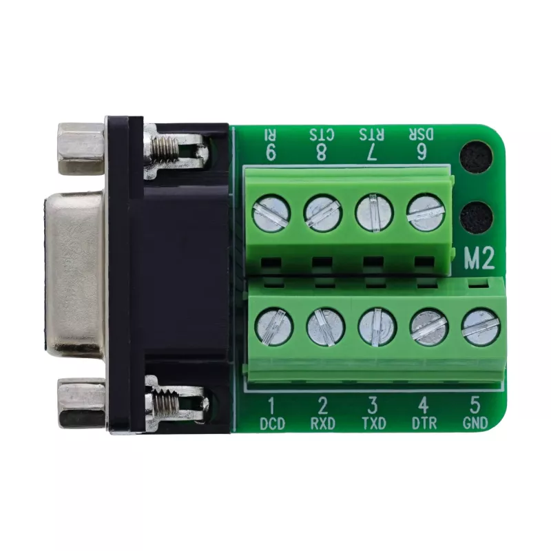 InLine 92501E juhtmeühendus Klemmiplokk / D-Sub 9 Must, Roheline
