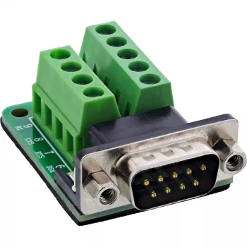 InLine 92501F juhtmepistik Klemmiplokk / D-Sub 9 Must, Roheline