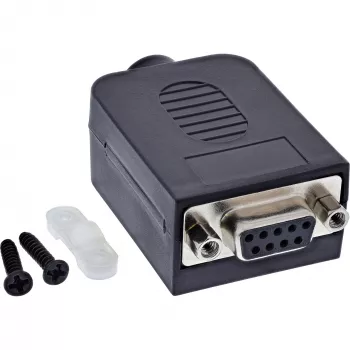 InLine 92501H juhtmepistik Terminaliplokk / D-Sub 9 Must