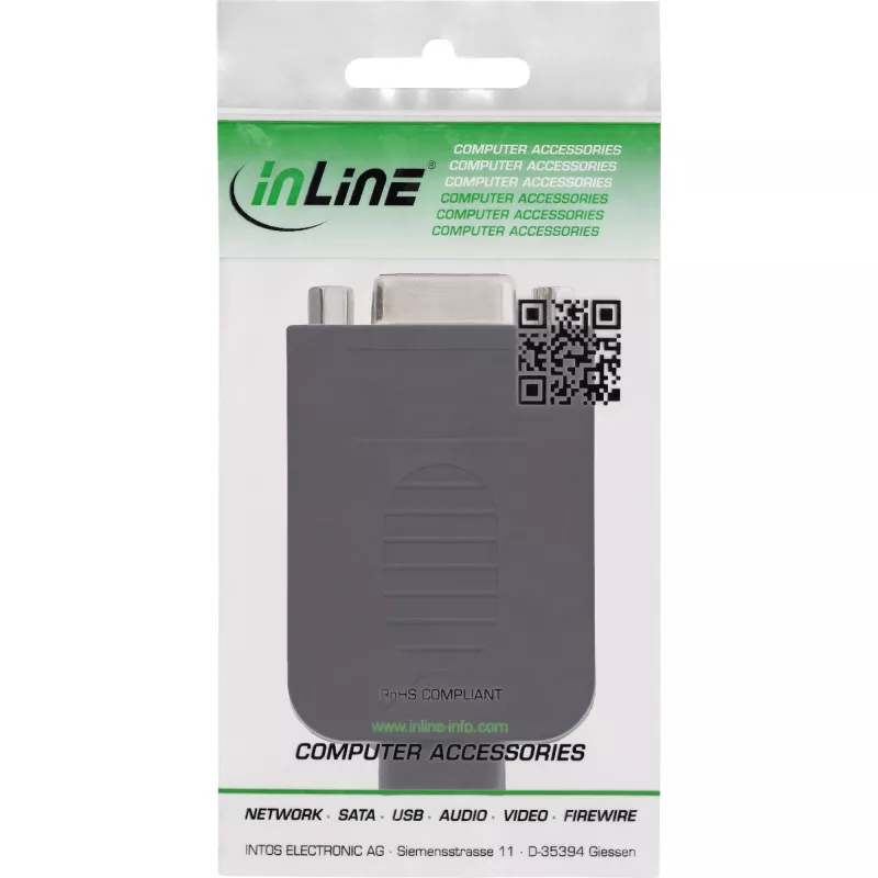 InLine 92501H juhtmepistik Terminaliplokk / D-Sub 9 Must