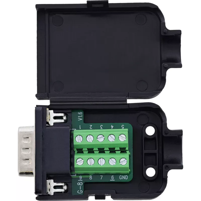 InLine 92501I juhtmeühendus Klemmiplokk / D-Sub 9 Must