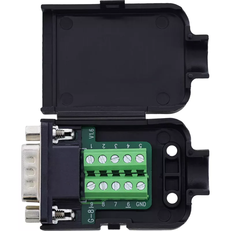 InLine 92501J juhtmeühendus Klemmliist / D-Sub 9 Must