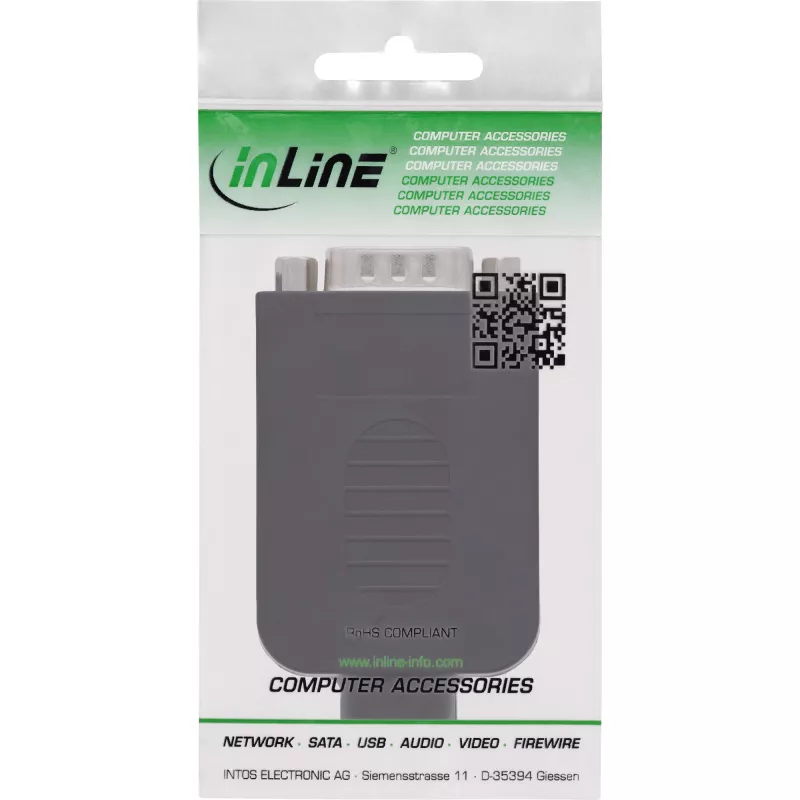 InLine 92501J juhtmeühendus Klemmliist / D-Sub 9 Must