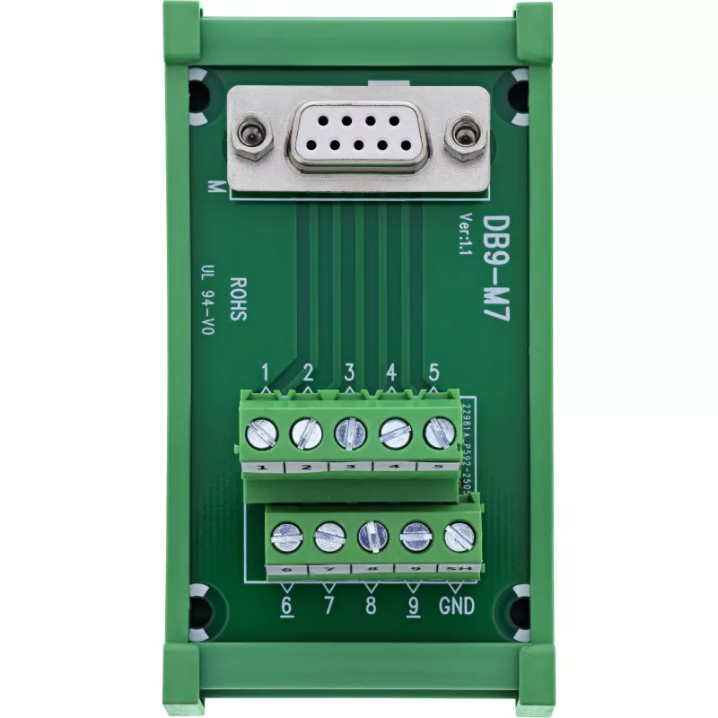 InLine 92501K juhtmepistik Klemmplokk / D-Sub 9 Roheline