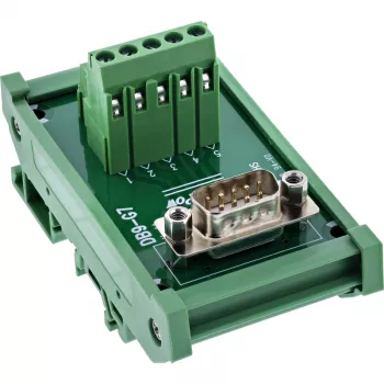 InLine 92501L juhtmeühendus Klemmiplokk / D-Sub 9 Roheline